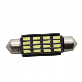 4PCS 41mm White 4014 Festoon 16 LED Interior Map Dome Canbus Error Free Light 874 (WHITE)