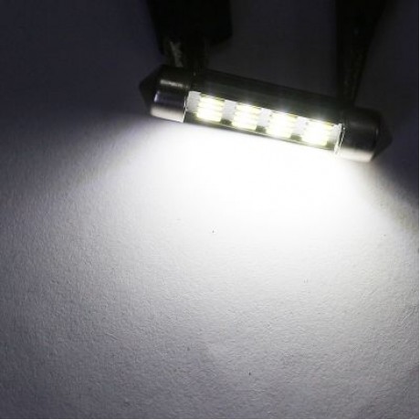 4PCS 41mm White 4014 Festoon 16 LED Interior Map Dome Canbus Error Free Light 874 (WHITE)