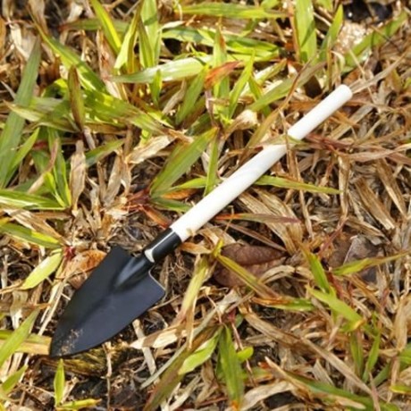 LS - 107 4PCS / KIT MINI GARDENING TOOL FORK SHOVEL RAKE SPADE (BLACK)
