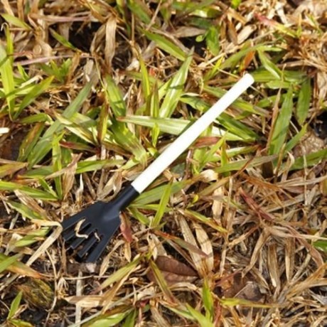 LS - 107 4PCS / KIT MINI GARDENING TOOL FORK SHOVEL RAKE SPADE (BLACK)