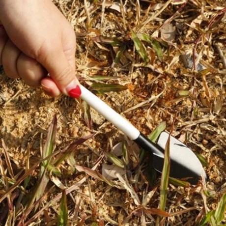 LS - 107 4PCS / KIT MINI GARDENING TOOL FORK SHOVEL RAKE SPADE (BLACK)