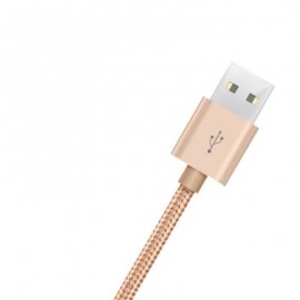 1M Micro USB Pure Color Woven Data  Cable  Earthly Gold For Android (EARTHLY GOLD)