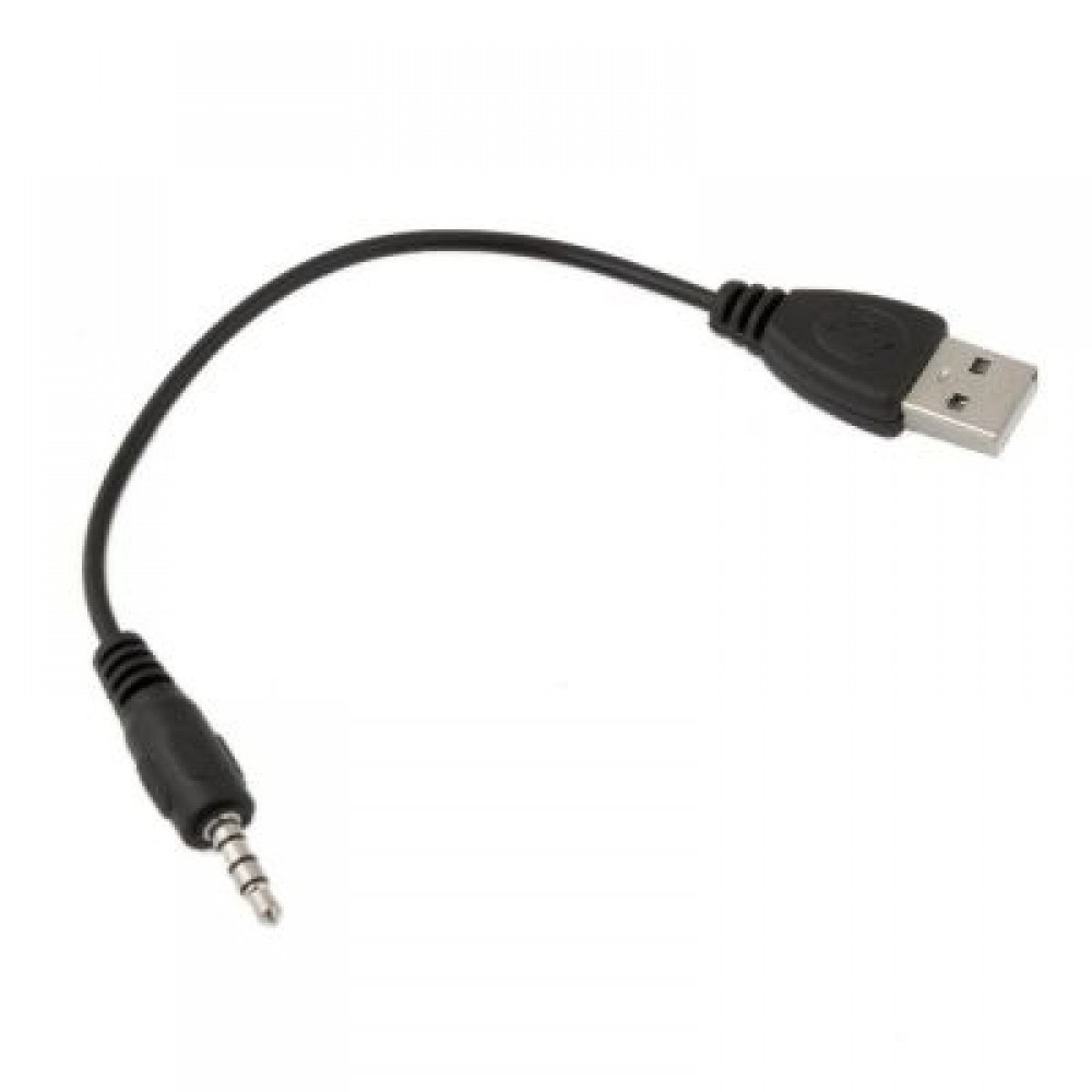 3.5mm Jack/Plug to USB Data Cable for MP3/MP4 PC (BLACK)