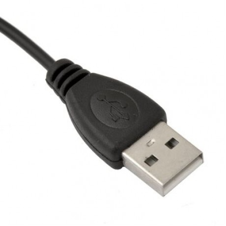 3.5mm Jack/Plug to USB Data Cable for MP3/MP4 PC (BLACK)