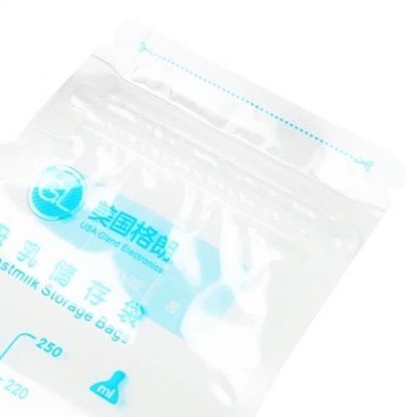 GL 96PCS BABY BREAST MILK FOOD STORAGE 250ML DISPOSABLE BAG (TRANSPARENT)