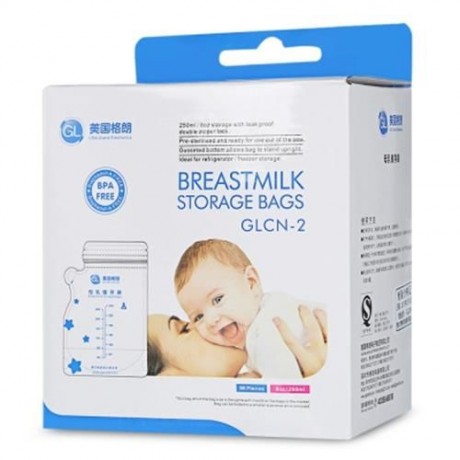 GL 96PCS BABY BREAST MILK FOOD STORAGE 250ML DISPOSABLE BAG (TRANSPARENT)