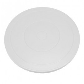 Plastic Round Cake Turntable Rotating Stand (WHITE)