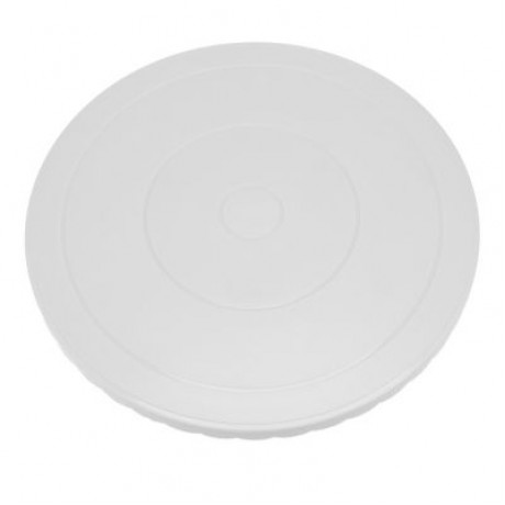 Plastic Round Cake Turntable Rotating Stand (WHITE)