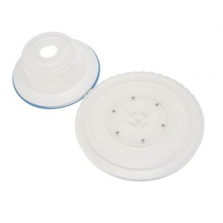 Plastic Round Cake Turntable Rotating Stand (WHITE)