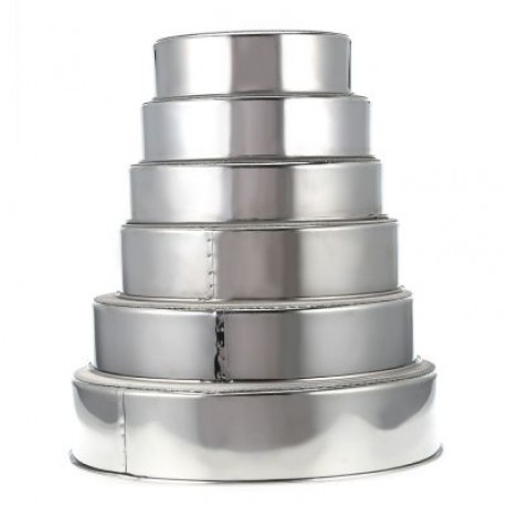 Kitchen Stainless Steel Fine Mesh Flour Sifter 6PCS (SILVER)