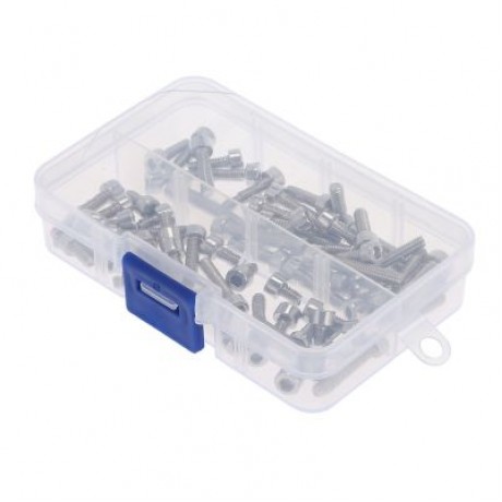 60pcs Stainless Steel Cylinder Hexagon Socket Head Cap Screw (SILVER)