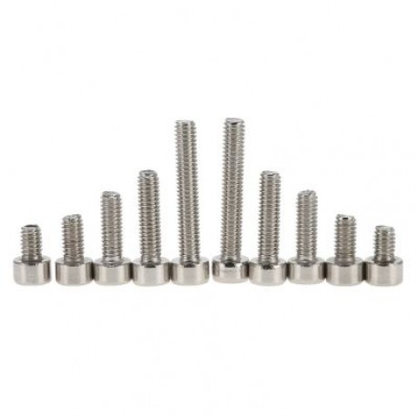 60pcs Stainless Steel Cylinder Hexagon Socket Head Cap Screw (SILVER)