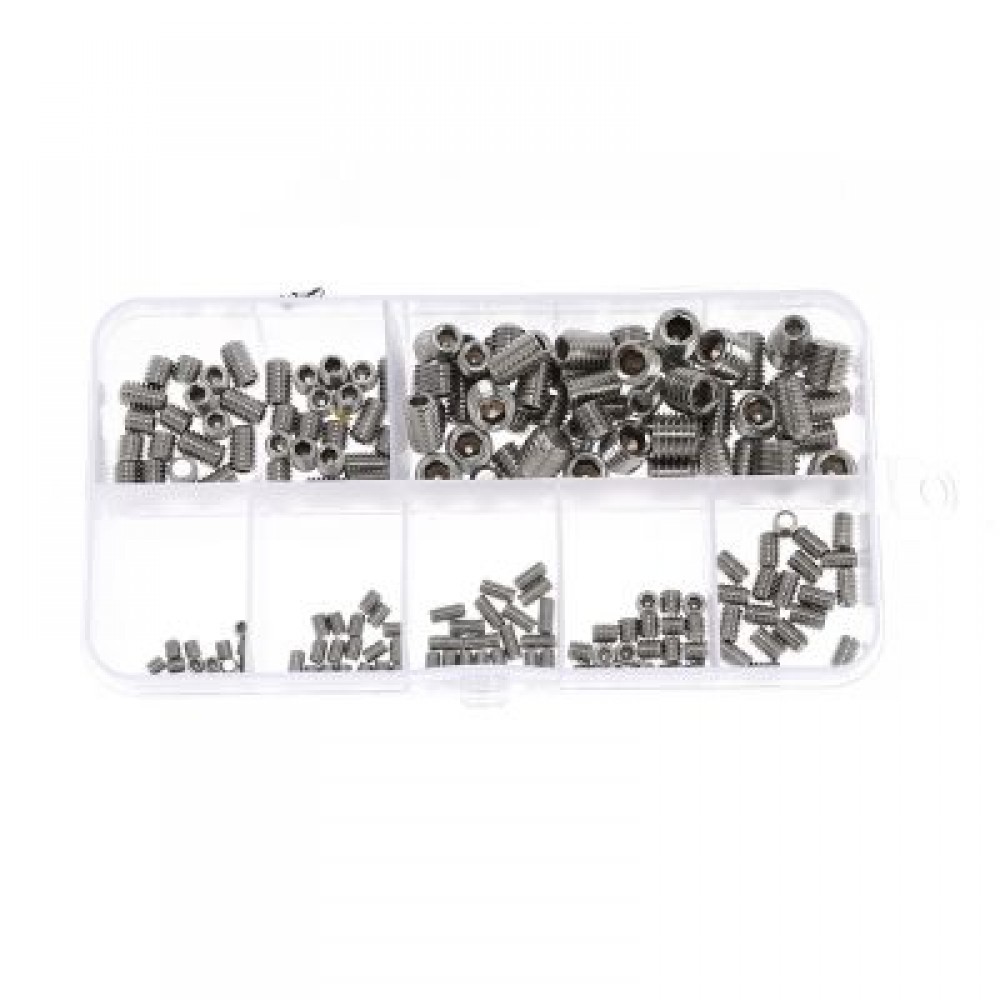 200pcs Allen Head Socket Inner Flat Hex Grub Screw (SILVER)