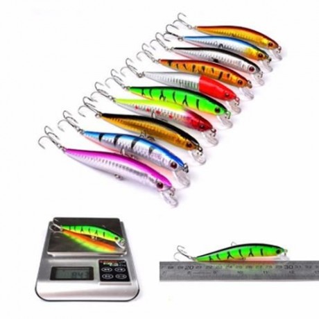 PROBEROS DWS251 20-PIECE SET ABS PLASTIC CLASSIC FISHING LURES MINNOW HARD BAIT (COLORMIX)