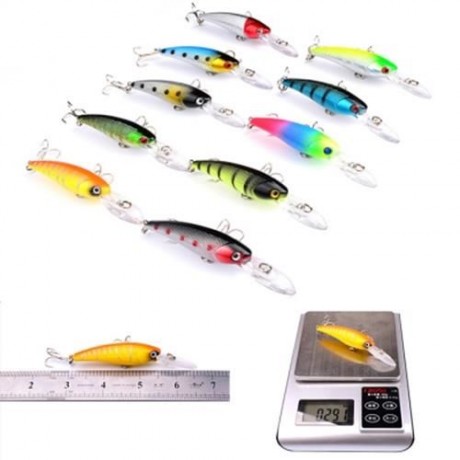 PROBEROS DWS251 20-PIECE SET ABS PLASTIC CLASSIC FISHING LURES MINNOW HARD BAIT (COLORMIX)