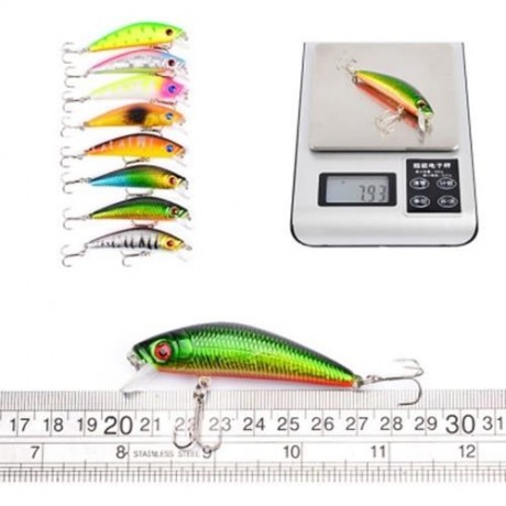 PROBEROS DWMI009 60-PIECE SET ABS PLASTIC CLASSIC FISHING LURES HARD BAIT (COLORMIX)