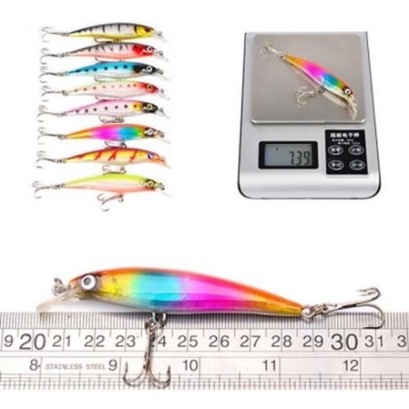 PROBEROS DWMI009 60-PIECE SET ABS PLASTIC CLASSIC FISHING LURES HARD BAIT (COLORMIX)