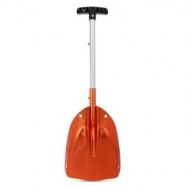 LS - 504 OUTDOOR FOLDABLE SNOW SHOVEL ALUMINUM HANDLE TOOL (ORANGE)