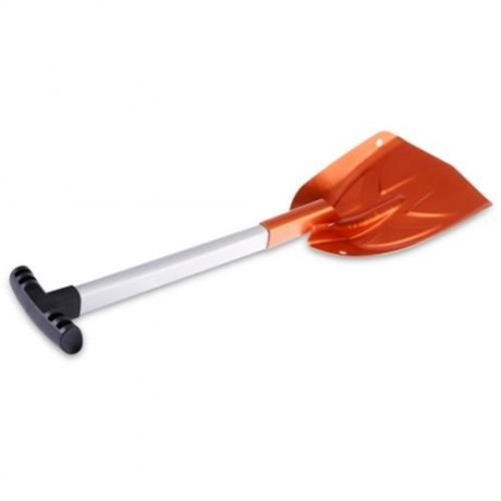 LS - 504 OUTDOOR FOLDABLE SNOW SHOVEL ALUMINUM HANDLE TOOL (ORANGE)