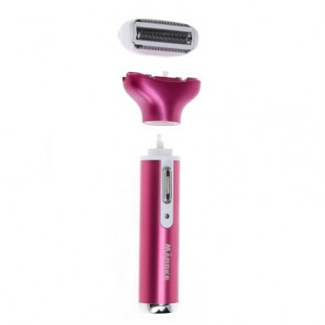 MARSKE 4 in 1 Rechargeable Shaver Epilator Nose Trimmer (PURPLISH RED)
