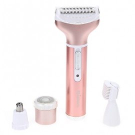 MARSKE 4 in 1 Rechargeable Shaver Epilator Nose Trimmer (ROSE GOLD)