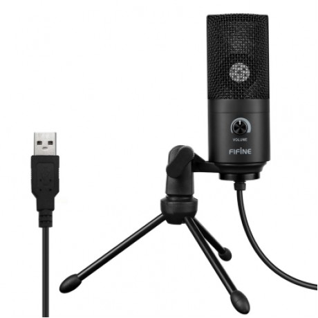 FIFINE K669 USB Wired Microphone with Recording Function for PC Laptop  (BLACK)