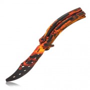 FOLDING PRACTICE BUTTERFLY UNSHARPENED FLAIL KNIFE (ORANGE)