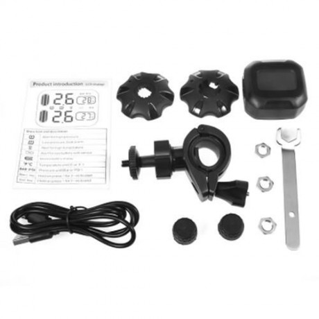 PERSHN M3 MOTORCYCLE TIRE PRESSURE MONITORING SYSTEM 2 SENSORS (BLACK)