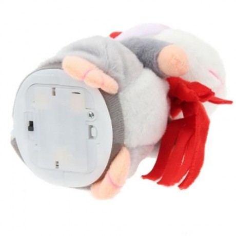CHRISTMAS STYLE CUTE TALKING HAMSTER PLUSH TOY SOUND RECORD (GRAY)