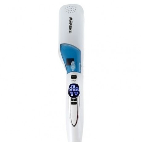 Ceramic Hair Brush Comb Hairbrush Straightening Steam Styler (WHITE)