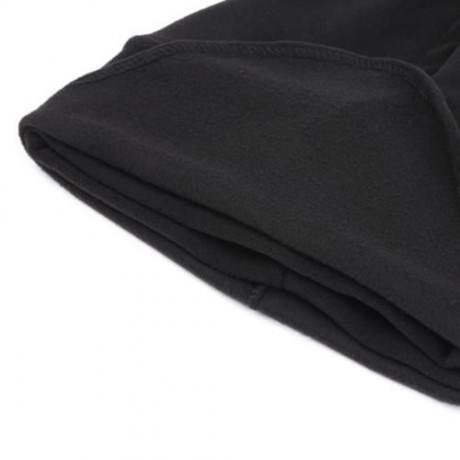 OUTDOOR SKIING THERMAL FLEECE HAT WINDPROOF NECK CAP (BLACK)
