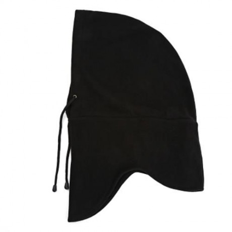 OUTDOOR SKIING THERMAL FLEECE HAT WINDPROOF NECK CAP (BLACK)