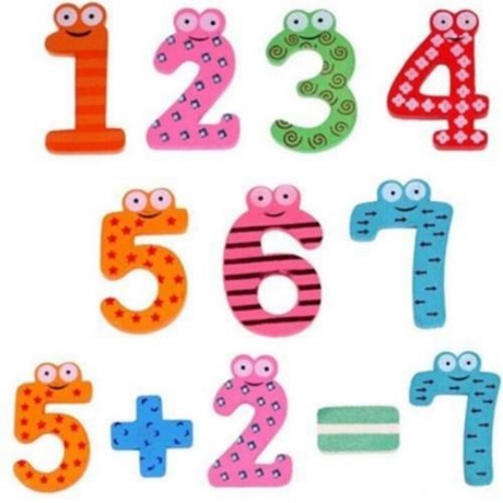 WOODEN ALPHABET FRIDGE MAGNET CHILD EDUCATIONAL TOY (COLOUR)