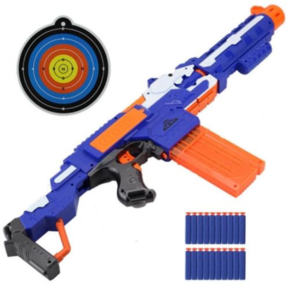 3 IN 1 ELECTRIC BURST OF SOFT BULLET RIFLE GUN TOY FOR KIDS OUTDOOR SHOOTING GAME (BLUE) 3 IN 1 ELECTRIC BURST OF SOFT BULLET RIFLE GUN TOY FOR KIDS OUTDOOR SHOOTING GAME (BLUE)