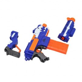 3 IN 1 ELECTRIC BURST OF SOFT BULLET RIFLE GUN TOY FOR KIDS OUTDOOR SHOOTING GAME (BLUE)