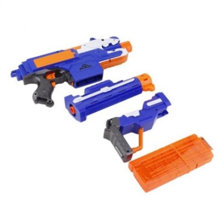 3 IN 1 ELECTRIC BURST OF SOFT BULLET RIFLE GUN TOY FOR KIDS OUTDOOR SHOOTING GAME (BLUE)
