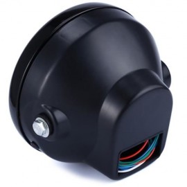 35W 2250LM 12V MOTORCYCLE  YELLOW LIGHT HEAD LAMP ROUND HEADLIGHTS WITH TURN SIGNAL (BLACK