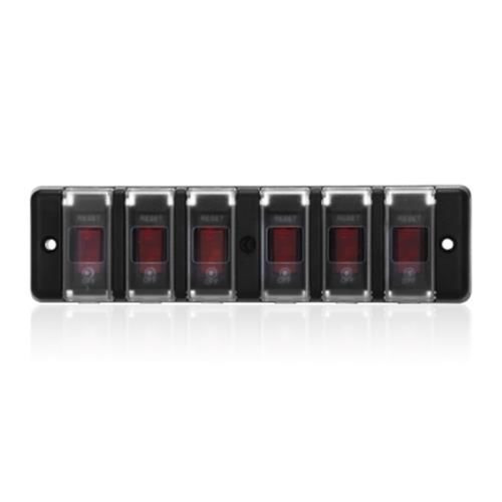 WUPP CS - 596A1 6 GANG 16A 12V SWITCH PANEL FOR VEHICLE (BLACK)