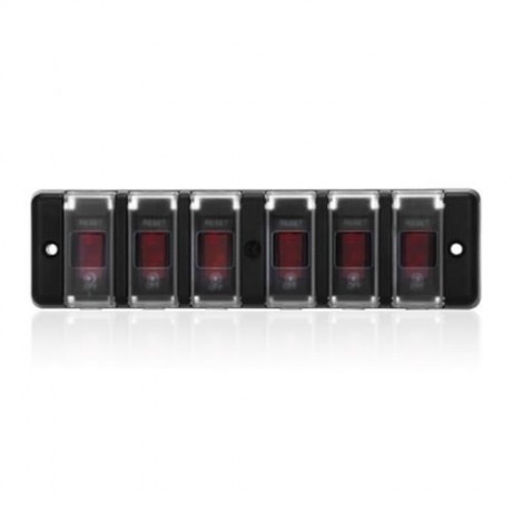 WUPP CS - 596A1 6 GANG 16A 12V SWITCH PANEL FOR VEHICLE (BLACK)