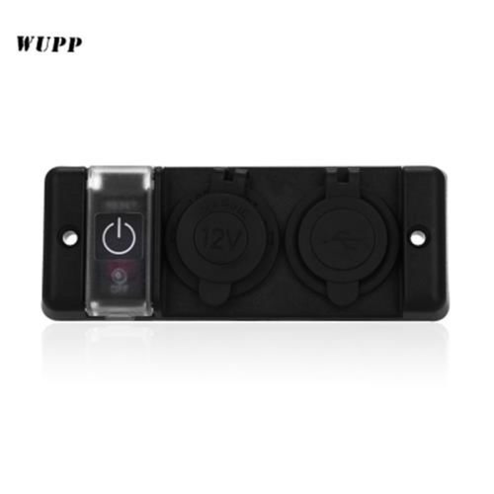 WUPP 3 GANG 5V / 2.1A / 1A SWITCH PANEL FOR VEHICLE (BLACK)