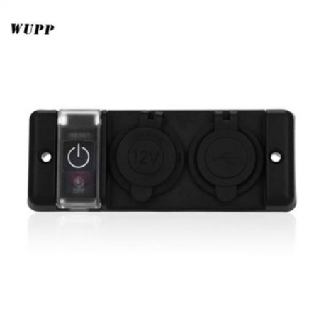 WUPP 3 GANG 5V / 2.1A / 1A SWITCH PANEL FOR VEHICLE (BLACK)