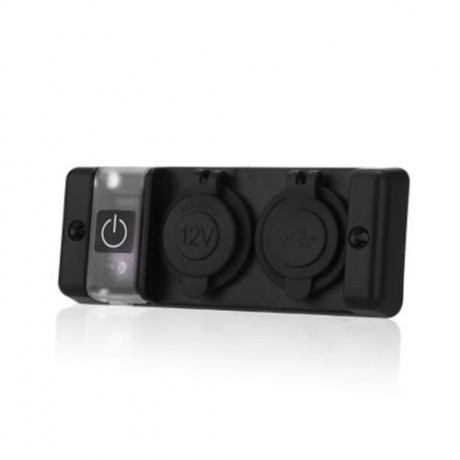 WUPP 3 GANG 5V / 2.1A / 1A SWITCH PANEL FOR VEHICLE (BLACK)