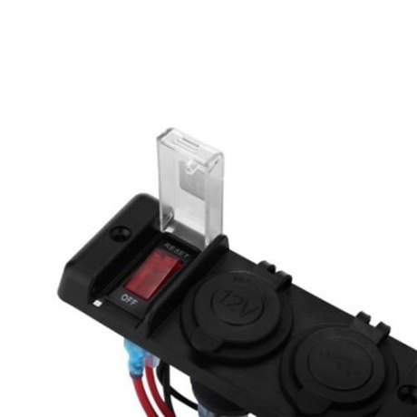 WUPP 3 GANG 5V / 2.1A / 1A SWITCH PANEL FOR VEHICLE (BLACK)