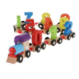 DIGITAL WOODEN TRAIN BUILDING BLOCK PUZZLE TOY 11PCS (COLORMIX)