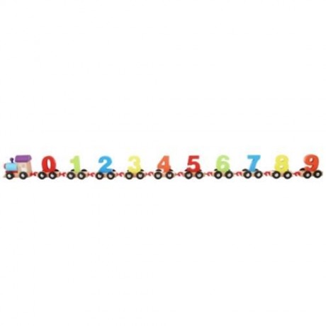 DIGITAL WOODEN TRAIN BUILDING BLOCK PUZZLE TOY 11PCS (COLORMIX)