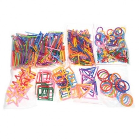 DIY GEOMETRY PLUG PUZZLE BUILDING BLOCKS ACTION TOY 800PCS (MULTICOLOR)