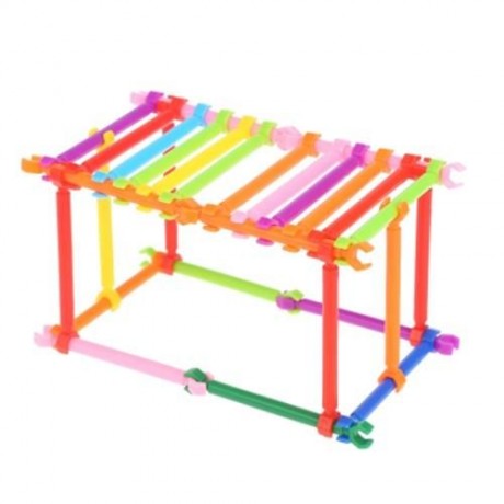 DIY GEOMETRY PLUG PUZZLE BUILDING BLOCKS ACTION TOY 800PCS (MULTICOLOR)