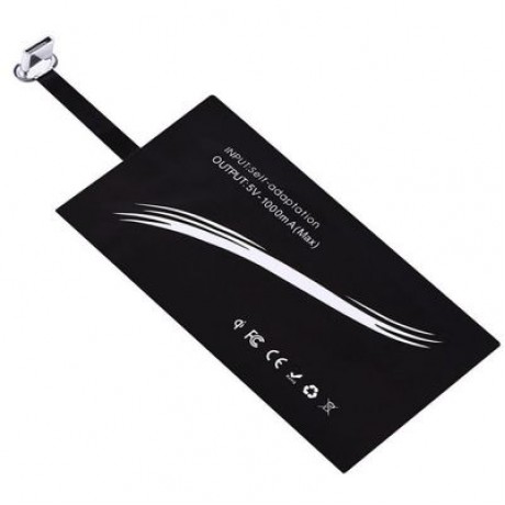 Minismile Qi Type-C Wireless Charging Receiver Acceptor Patch (BLACK)
