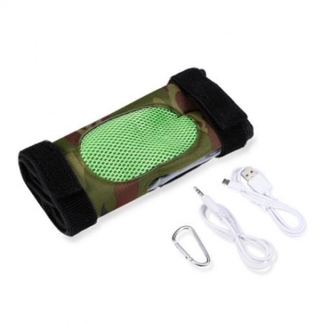 BOLGE HS880 PORTABLE BIKE MOUNTING STRAP BLUETOOTH SPEAKER (ARMY GREEN)