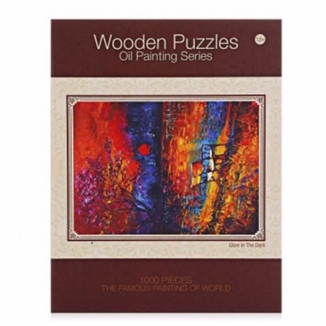 WOODEN LUMINOUS PUZZLES OIL PAINTING SERIES SUNSET SCENE (COLORFUL)